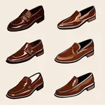 medium brown loafers image